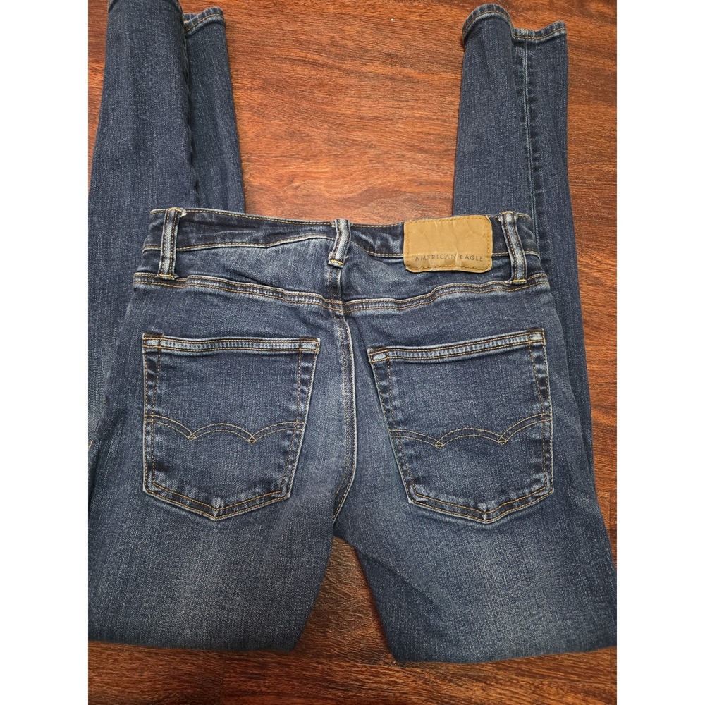 American Eagle Slim Taper Ne(x)t Level Airflex Dark Wash Jeans Mens 26x30 - Picture 3 of 5